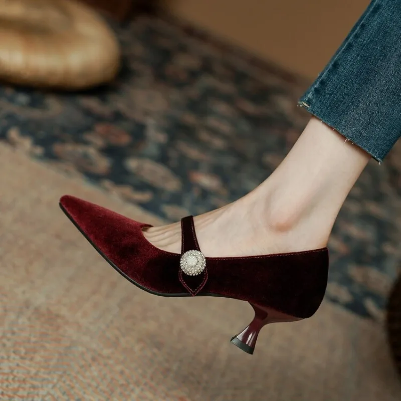 Women Shoes Size - Zapatos Mary Jane con punta puntiaguda