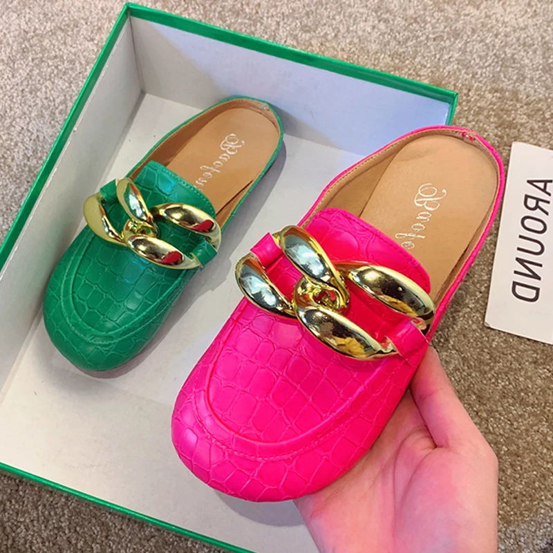 Gold Chain Sandal - Zapatillas de mujer a la moda,