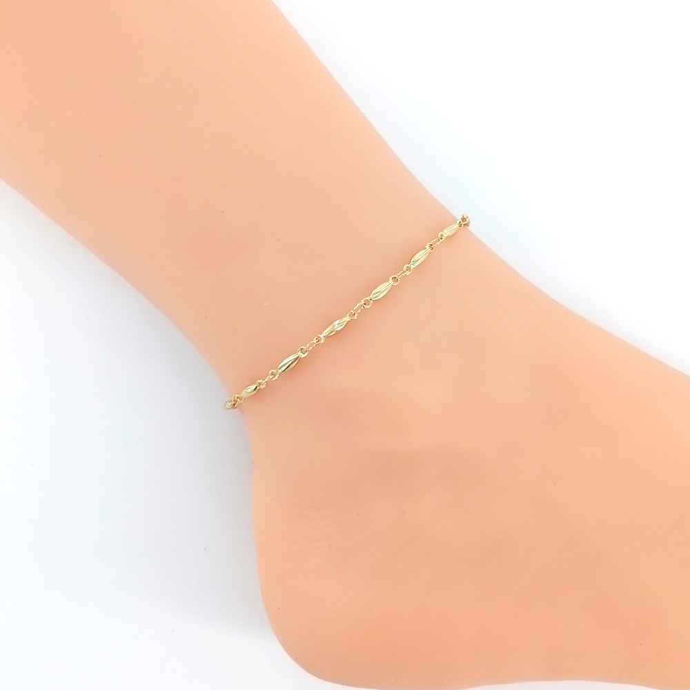 Tobillera de acero inoxidable  - Gold Chain Sandal reseña y precio