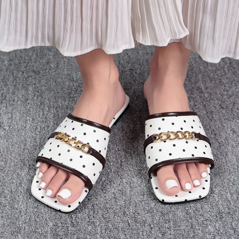 Sandalias de Mujer con Punta A - Gold Chain Sandal reseña y precio