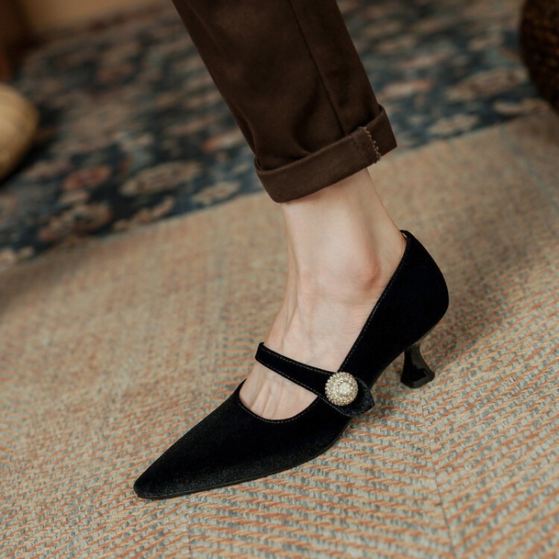 Zapatos Mary Jane con punta pu - Women Shoes Size reseña y precio