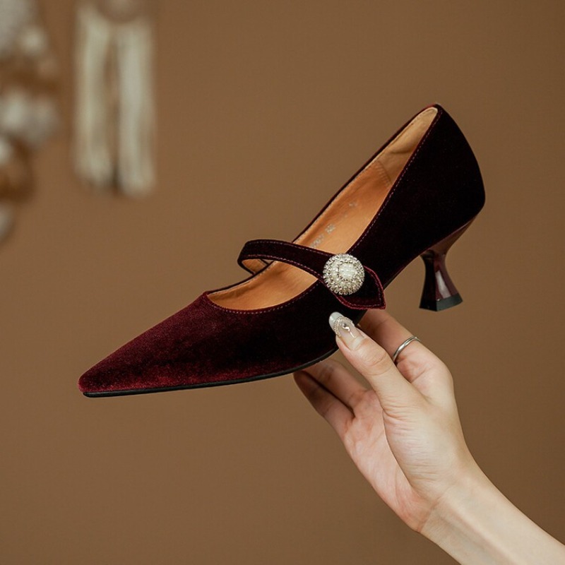 Zapatos Mary Jane con punta pu - Women Shoes Size reseña y precio