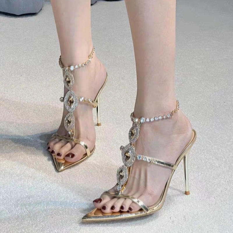 Sandalias de Mujer de Lujo con - Gold Chain Sandal reseña y precio
