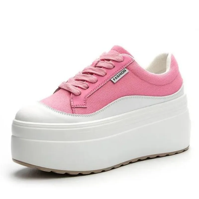 8cm nueva lona cuero genuino m - Women Shoes Sale reseña y precio