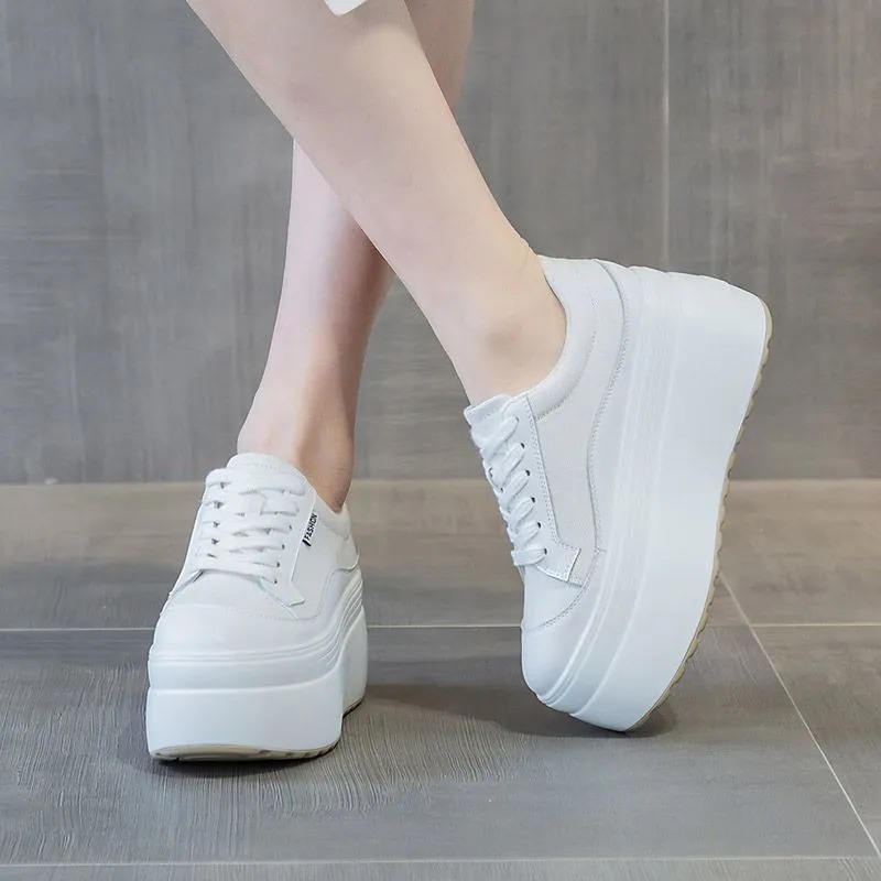8cm nueva lona cuero genuino m - Women Shoes Sale reseña y precio