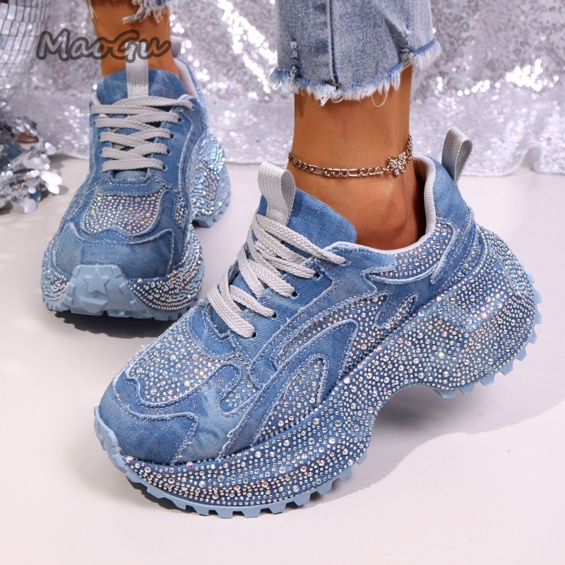 Zapatillas gruesas con diamant - Women Shoes Store reseña y precio