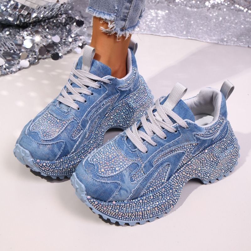 Zapatillas gruesas con diamant - Women Shoes Store reseña y precio