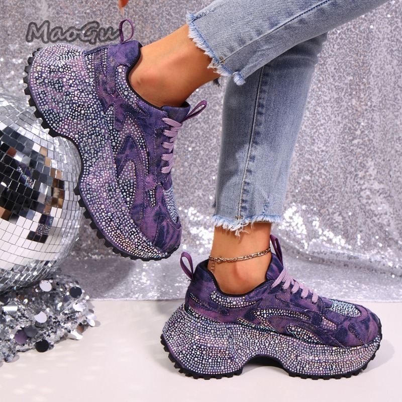 Zapatillas gruesas con diamant - Women Shoes Store reseña y precio