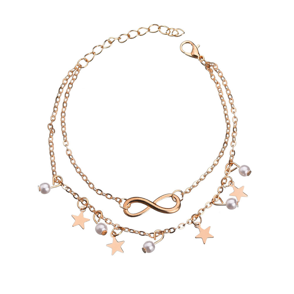 Tobillera femenina con borla S - Gold Chain Sandal reseña y precio