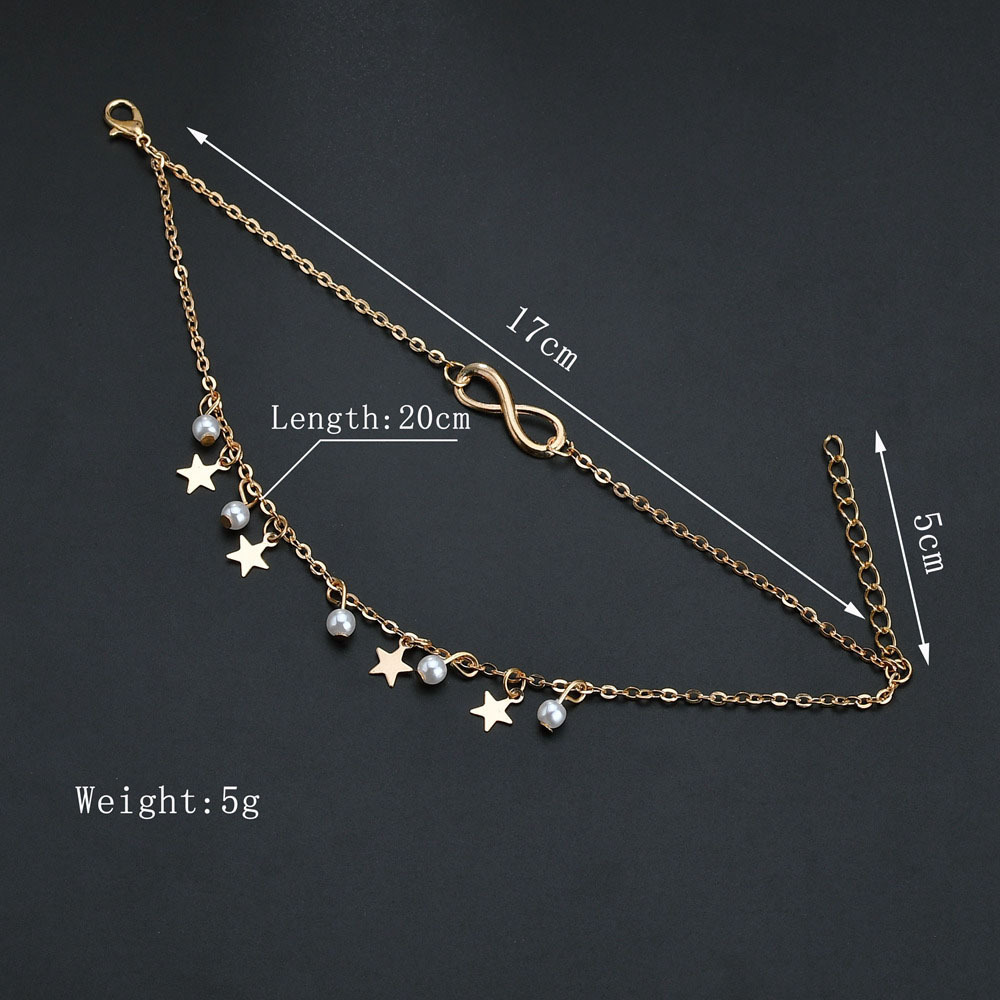 Tobillera femenina con borla S - Gold Chain Sandal reseña y precio